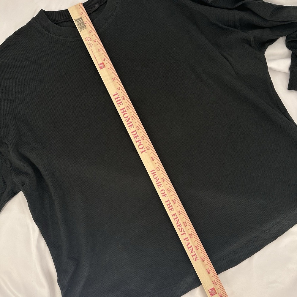 Jenni Kayne Sz M Charcoal Black Soft 100% Cotton Boyfriend Long Sleeve Shirt Top - Picture 9 of 9